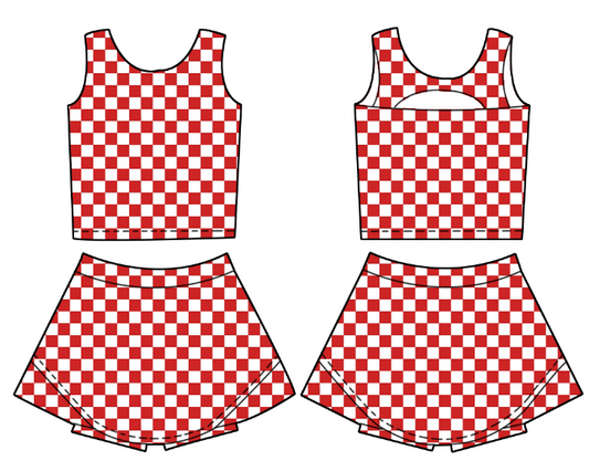 GAME DAY ATHLETIC SET -CRIMSON/WHITE