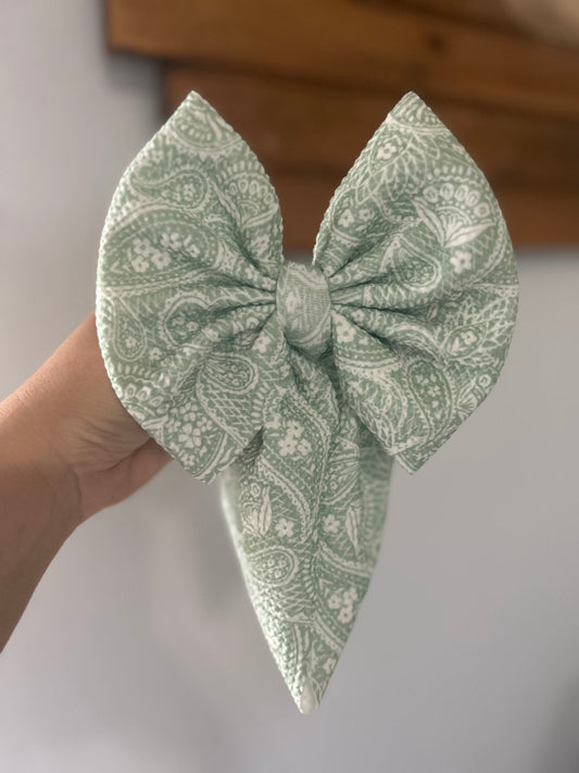 BOW - PAISLEY - GREEN