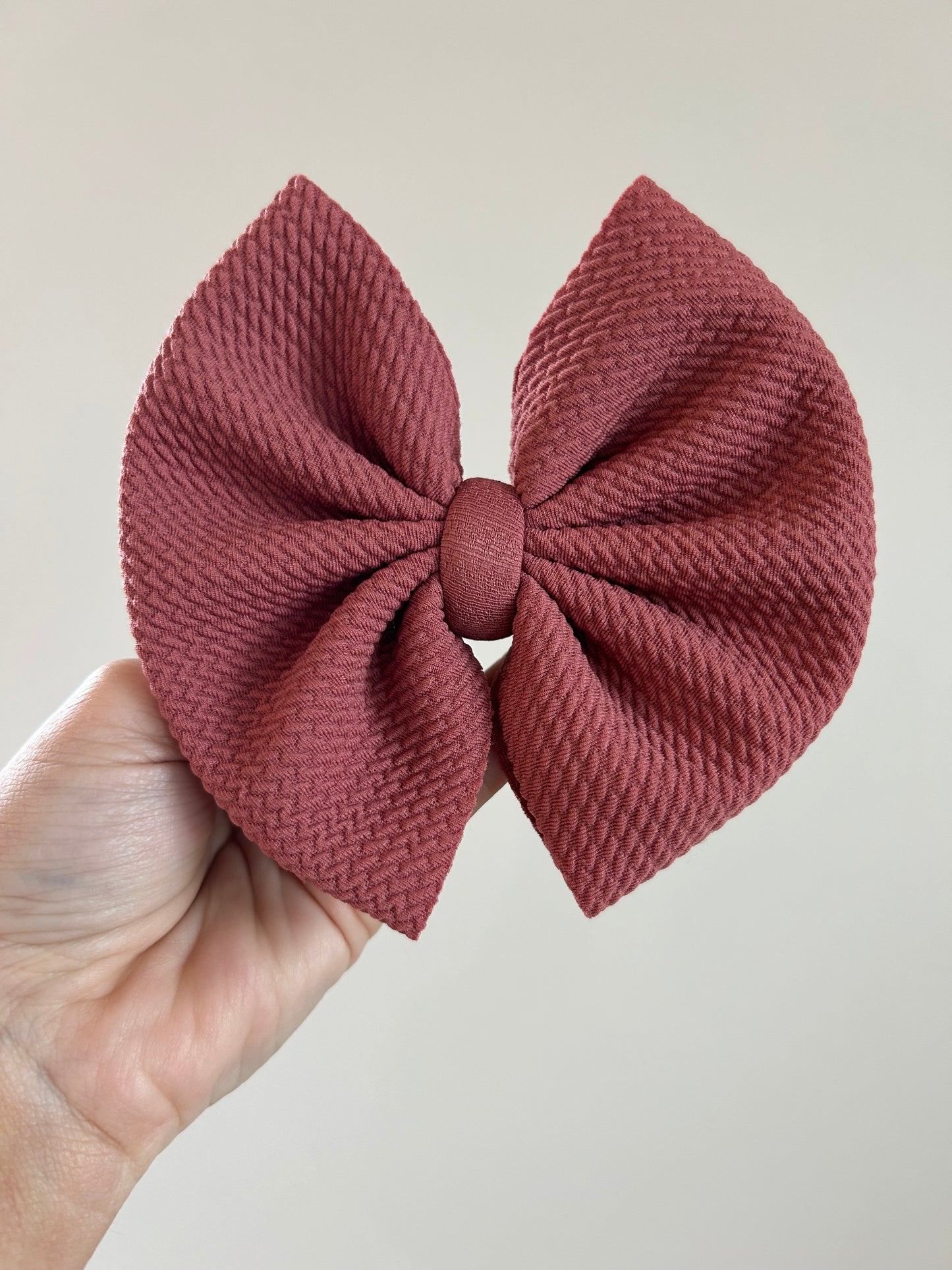 BIG CLIP BOW - MAUVE