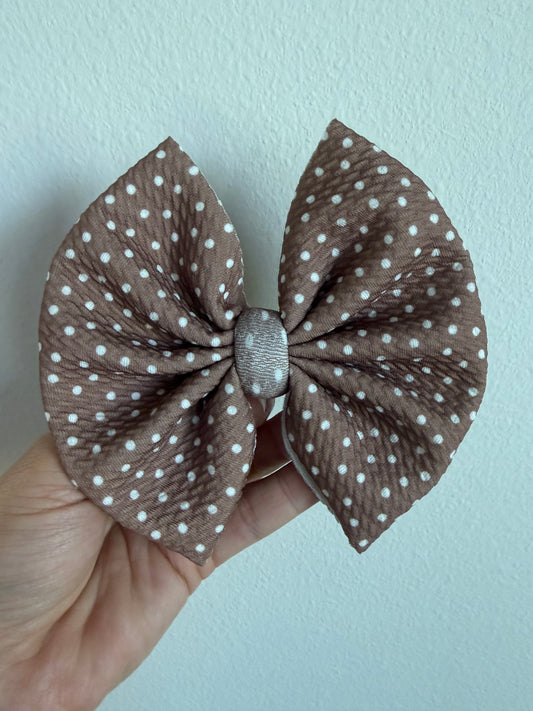 BIG CLIP - DITZY DOTS BROWN