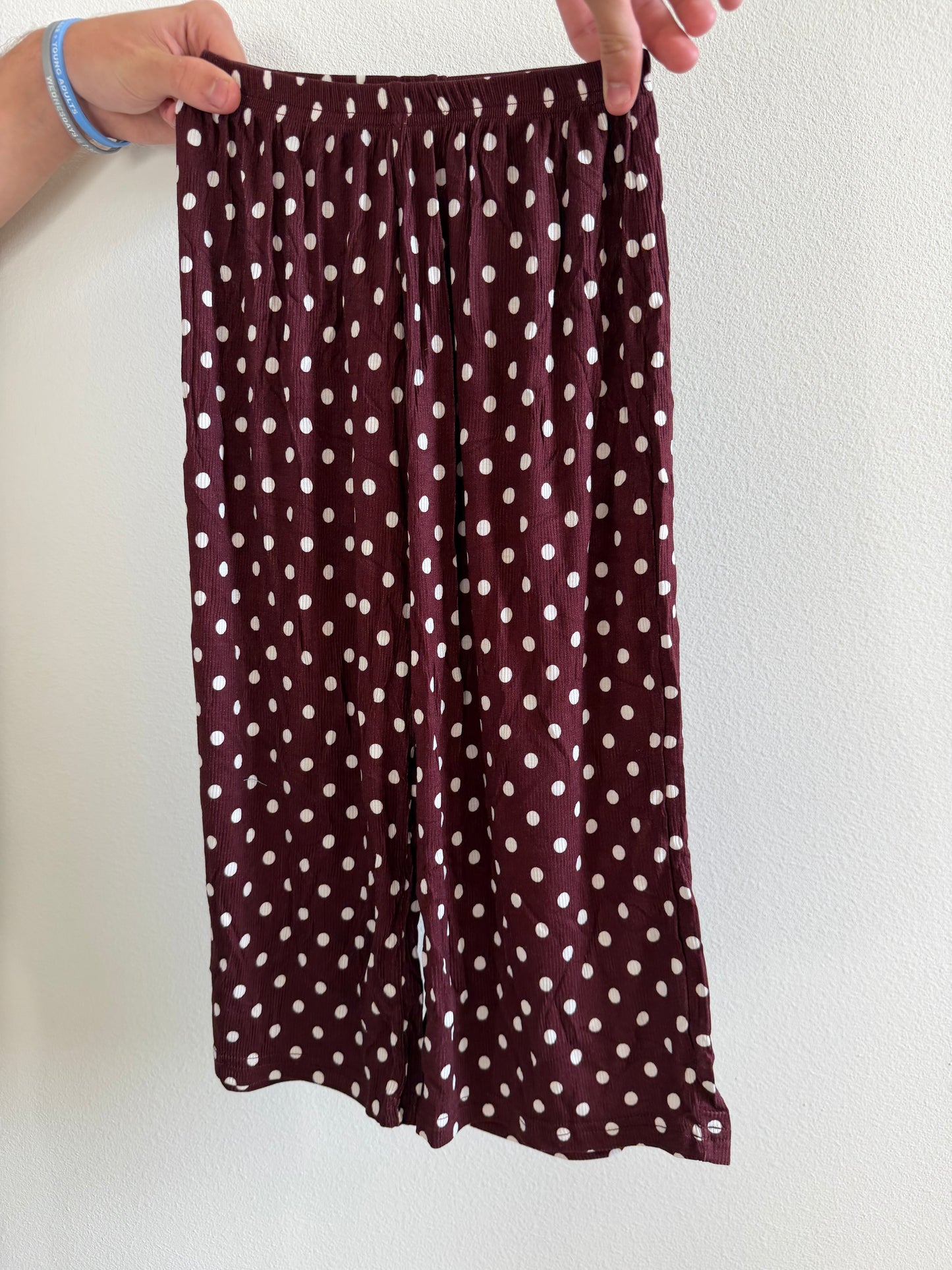 LOUNGE PANTS - MAROON DOTS