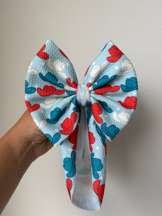 BABY REGULAR BOW - 4TH OF JULY - COWBOY HATS