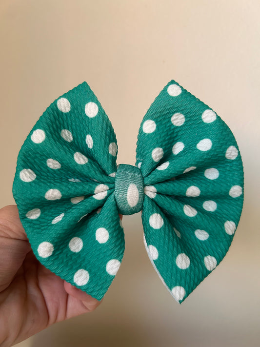 BIG CLIP - DOTS GREEN
