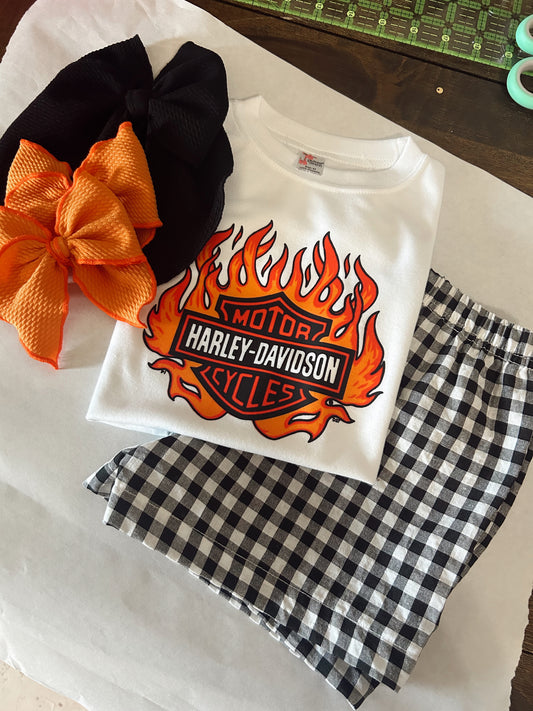 HARLEY FLAMES TEE