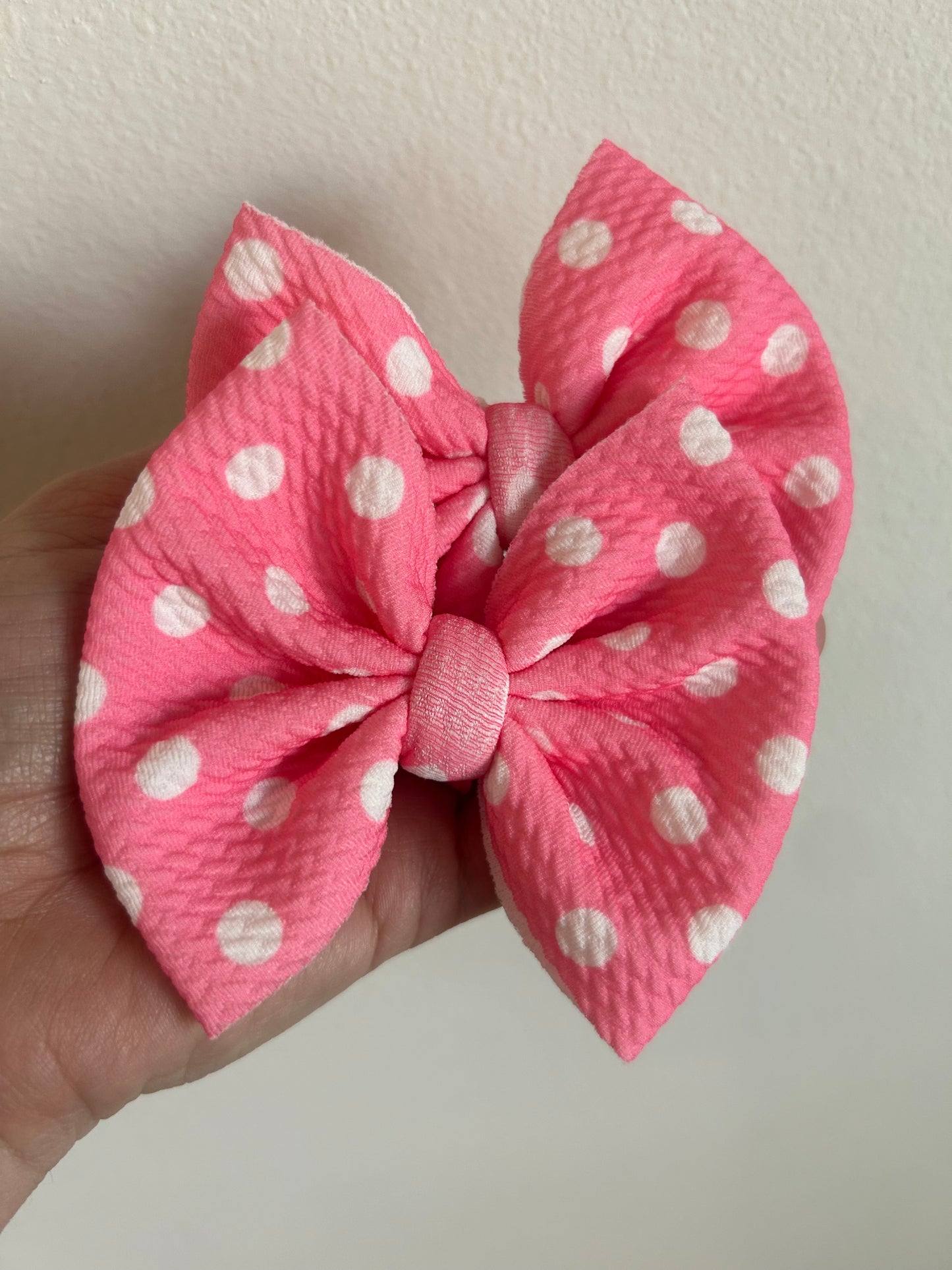 PIGGIE CLIPS - PINK POLKA DOT