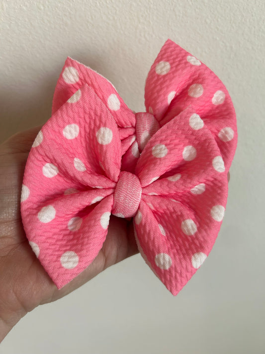 PIGGIE CLIPS - PINK POLKA DOT