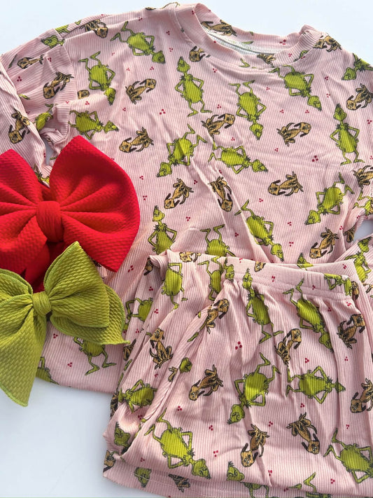 CHRISTMAS PRE ORDER - LOUNGE SET - GREEN AND MAX