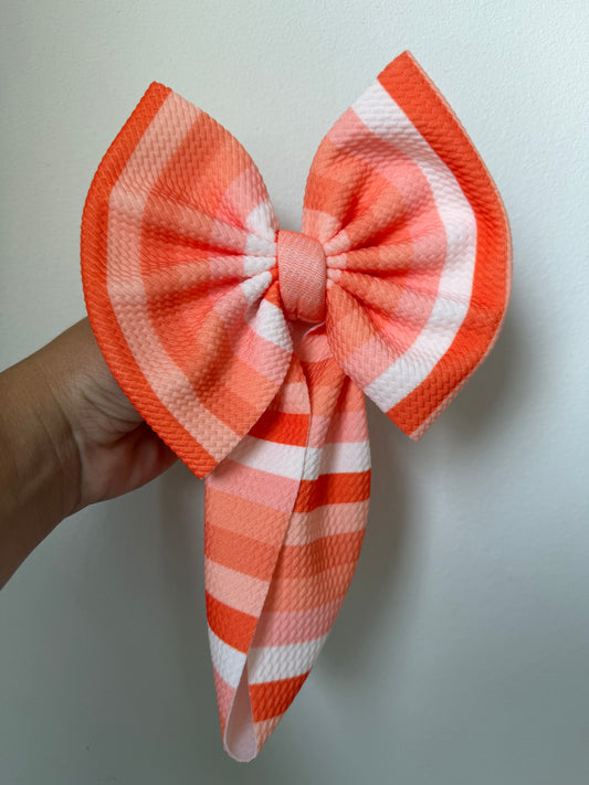 HALLOWEEN BOW - CANDY CORN STRIPE