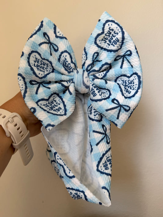 BOW - JESUS LOVES YOU - BLUE