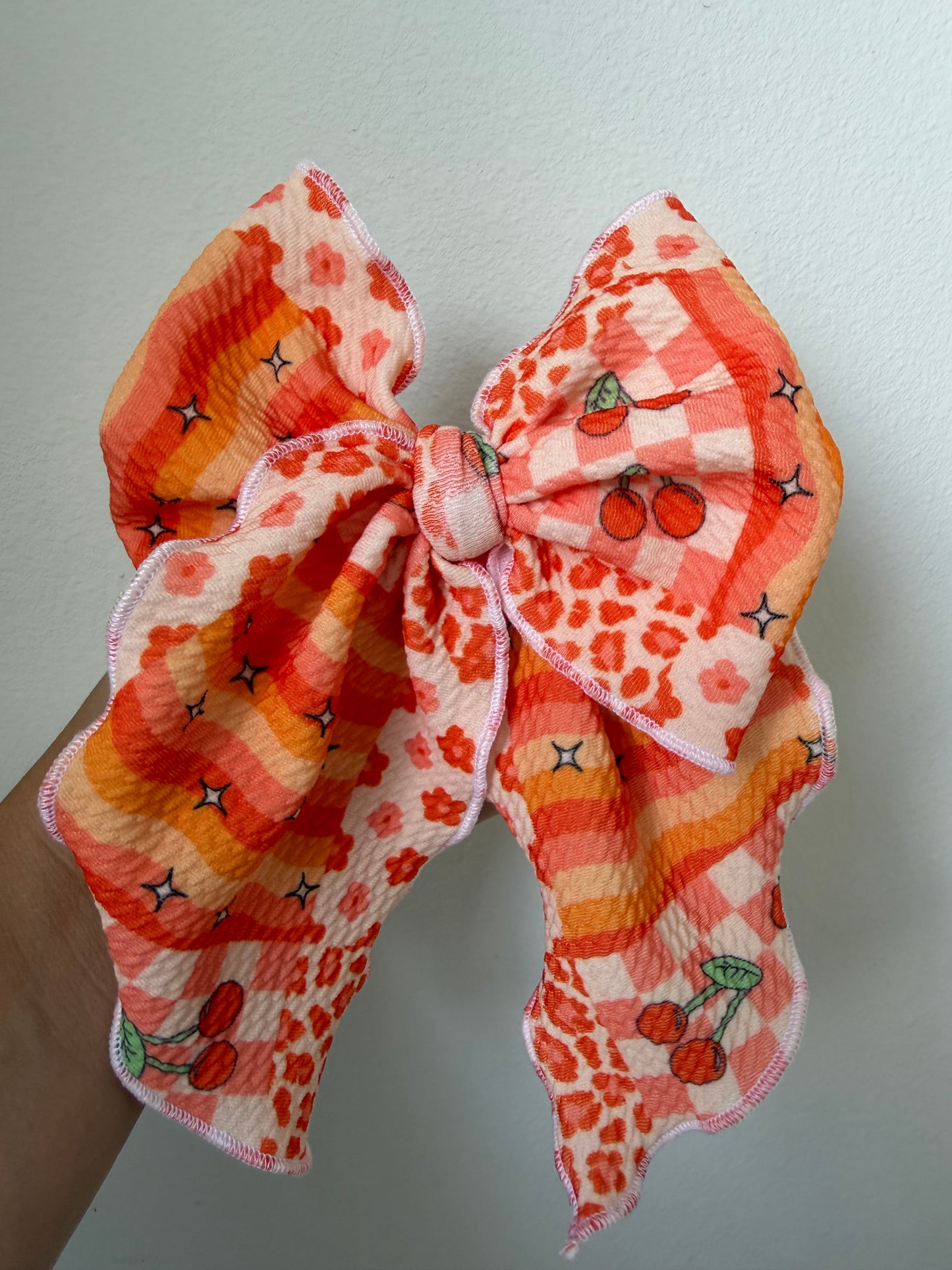 SAILOR - CHECKERED CHERRIES, STRIPES ORANGE/CORAL
