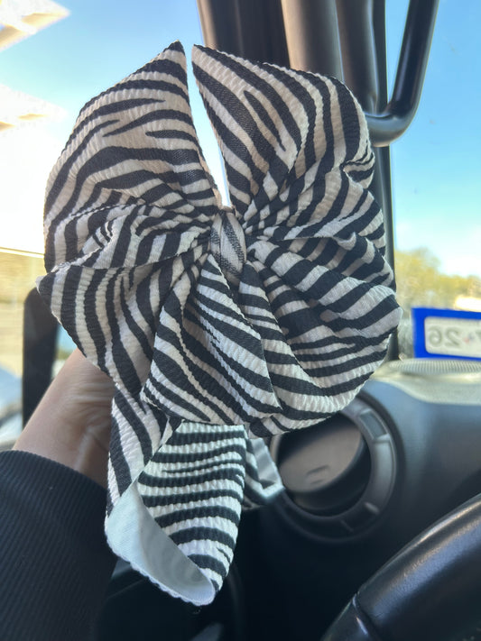 BABY MESSY BOW - ZEBRA