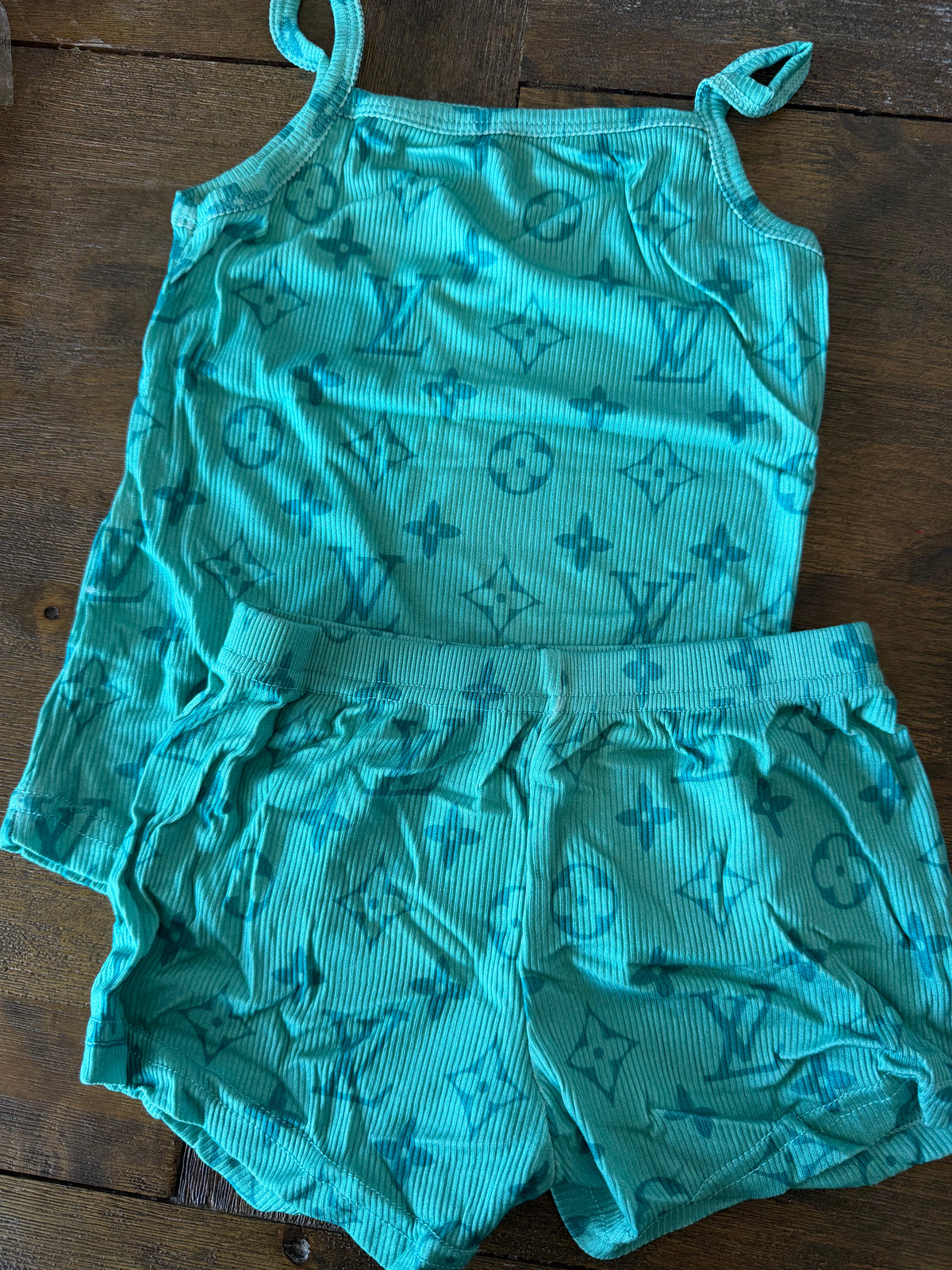 boujee turquoise tank lounge set