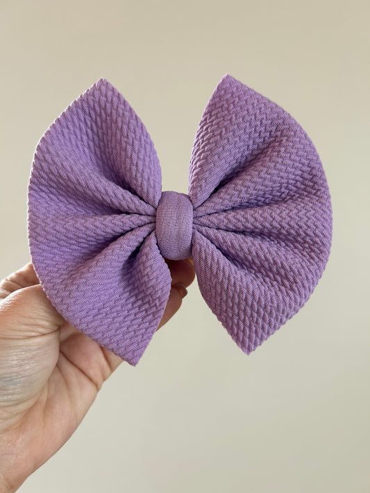 BIG CLIP BOW - LIGHT PURPLE