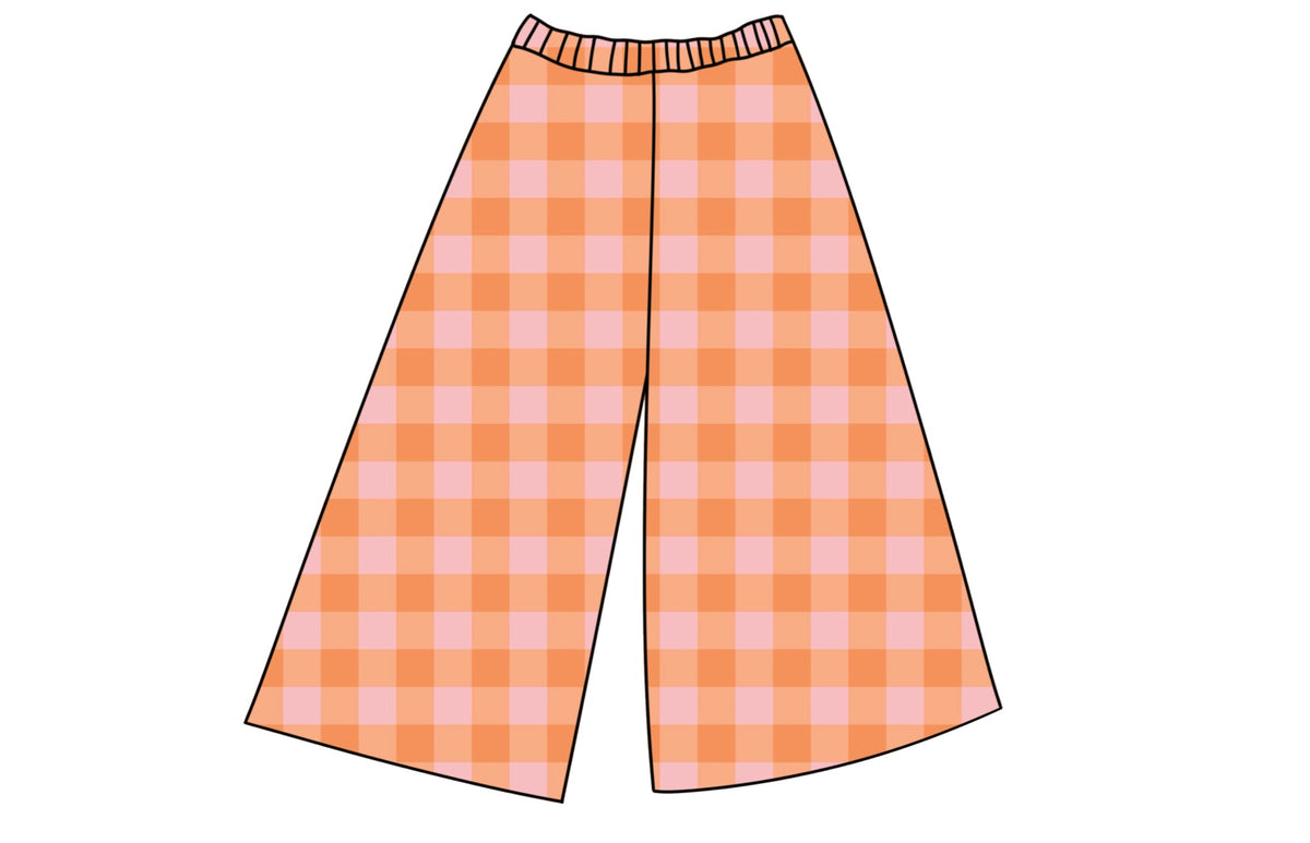 LOUNGE PANTS - PINK/ORANGE GINGHAM