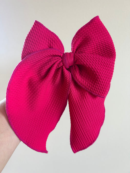 SAILOR BOW - READY TO SHIP - SOLID HOT PINK