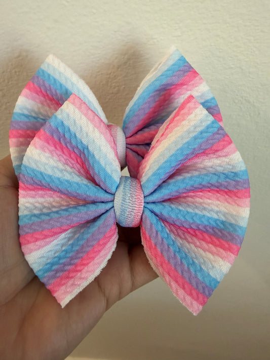 PIGGIE CLIPS - PINK/PURPLE/BLUE STRIPE