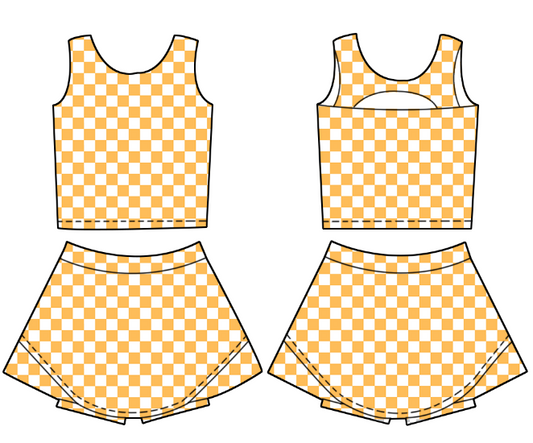 GAME DAY ATHLETIC SET -YELLOW/WHITE