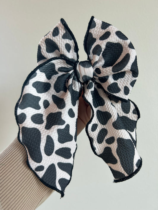 SAILOR BOW - READY TO SHIP - COW PRINT