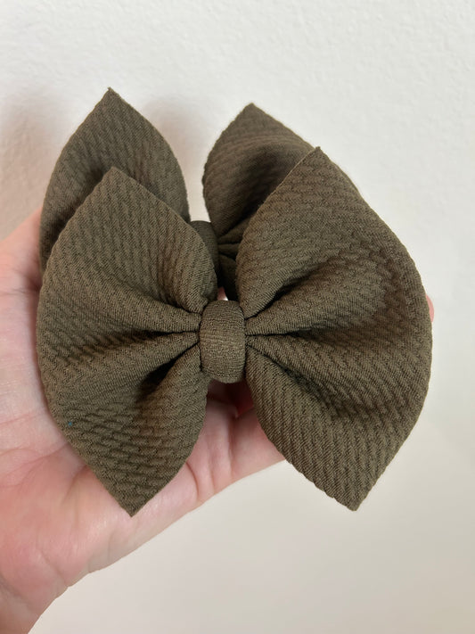 PIGGIE CLIPS - SOLID OLIVE/BROWN