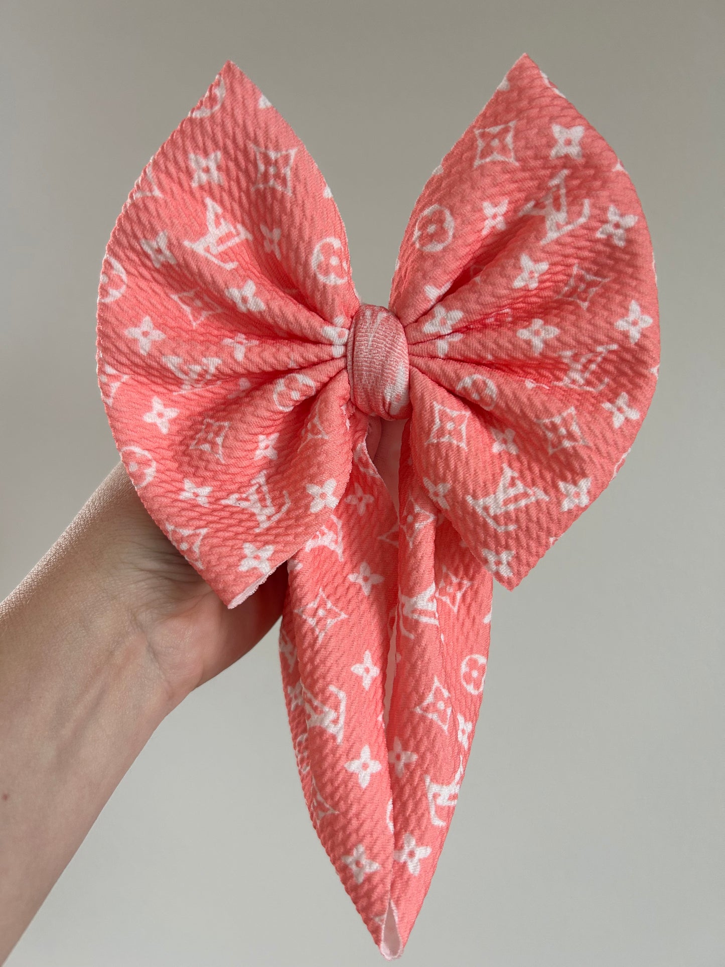 READY TO SHIP - BABY REGULAR BOW WRAP - BOUJEE CORAL