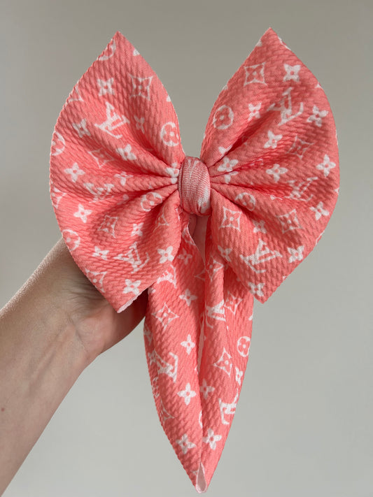 READY TO SHIP - BABY REGULAR BOW WRAP - BOUJEE CORAL
