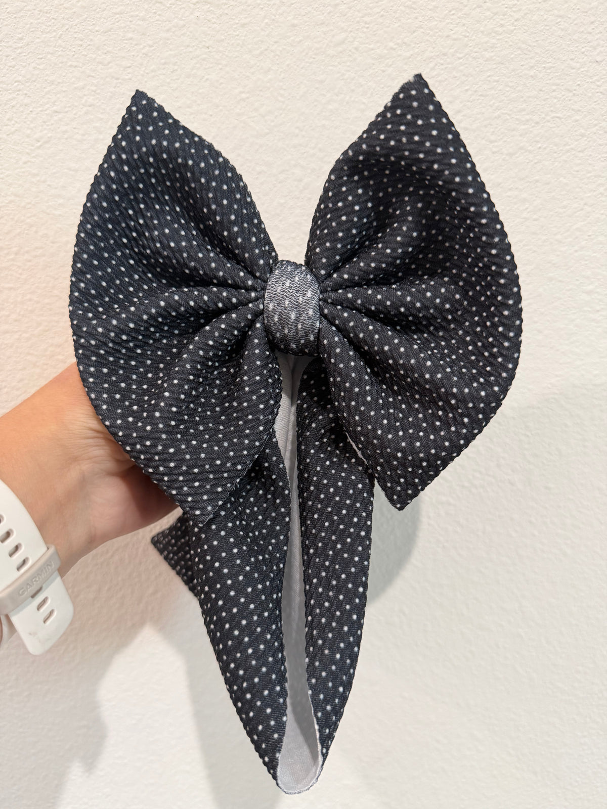 BOW - BLACK DITZY DOT