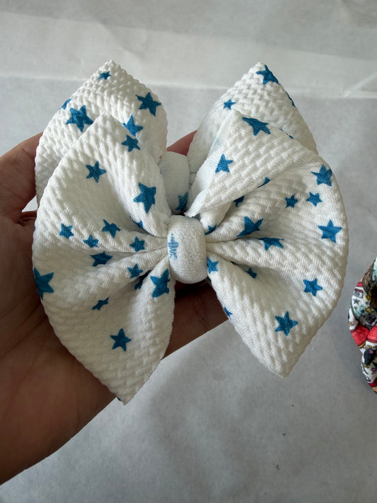 4TH OF JULY PIGGIES - WHITE WITH BLUE STARS