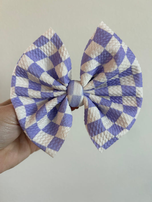BIG CLIP BOW - GROOVY PURPLE