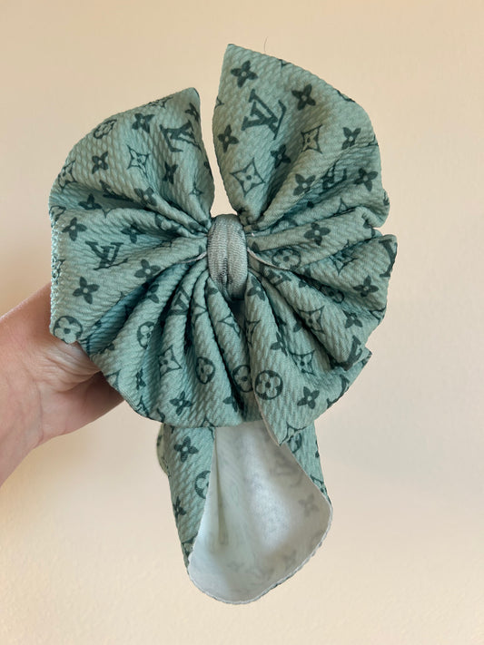 BABY MESSY BOW -GREEN BOUJEE