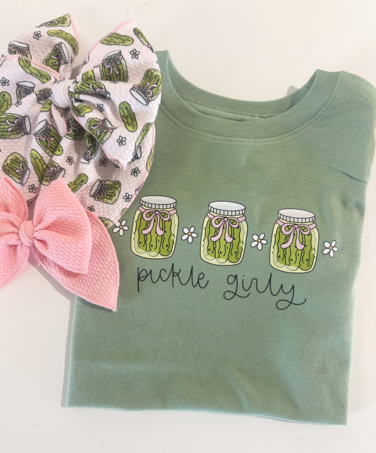 GREEN PICKLE GIRLY TEE