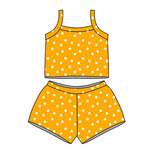 Orange Dots Tank Set