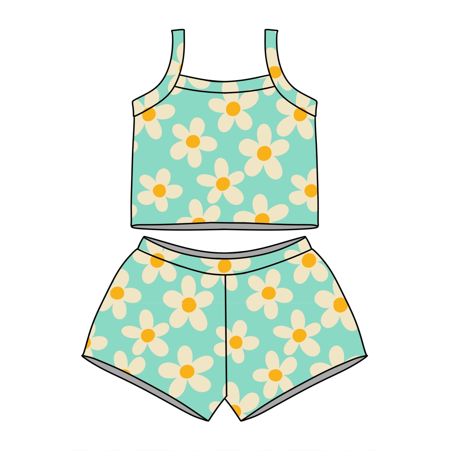 PRE ORDER -  DAISIES - TURQUOISE