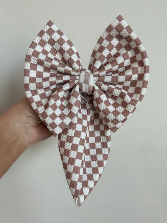 BABY REGULAR - TAN/WHITE CHECKERED