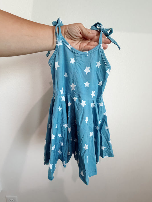 4TH OF JULY - DRESS - BLUE WITH WHITE STARS
