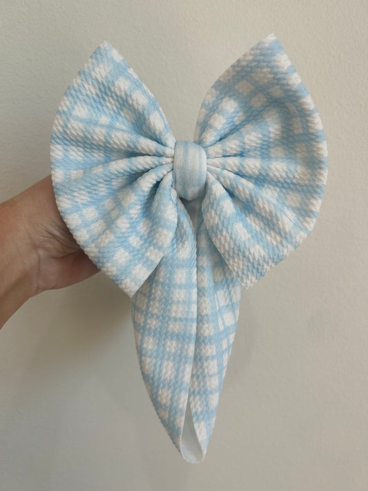 BABY REGULAR- BABY BLUE GINGHAM/PLAID
