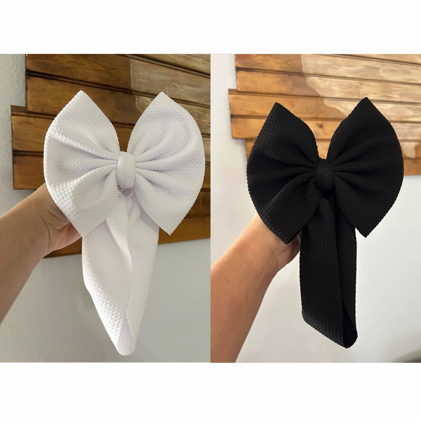 SOLID BLACK & SOLID WHITE BOW