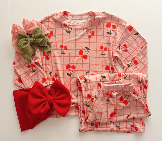 CHERRIES LOUNGE SET - READY TO SHIP