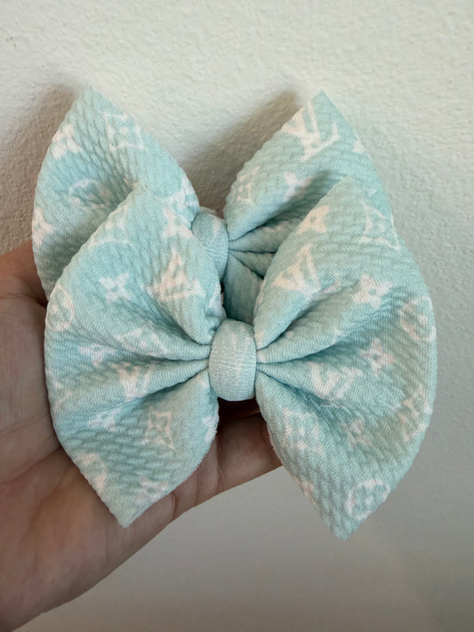 PIGGIE CLIPS - MINT/WHITE BOUJEE