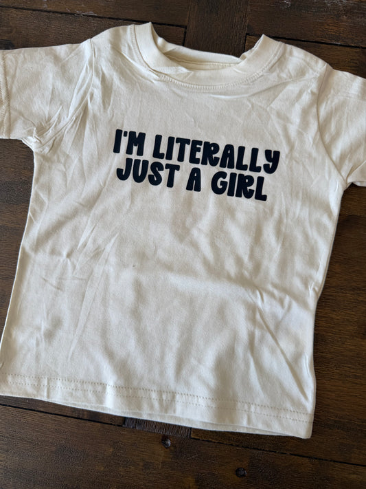 JUST A GIRL - BLACK - TEE