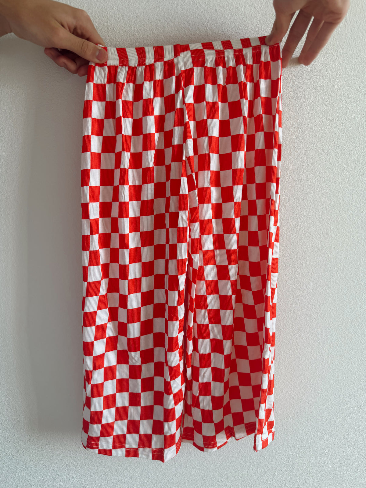 RED/ WHITE CHECK LOUNGE PANTS