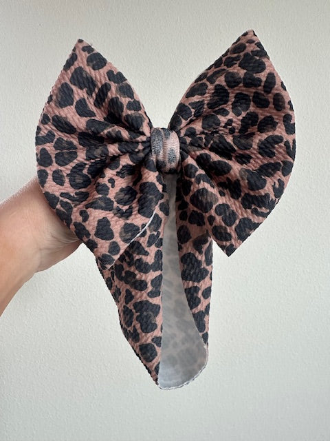 READY TO SHIP - BABY REGULAR BOW WRAP - MY FAV CHEETAH EVER