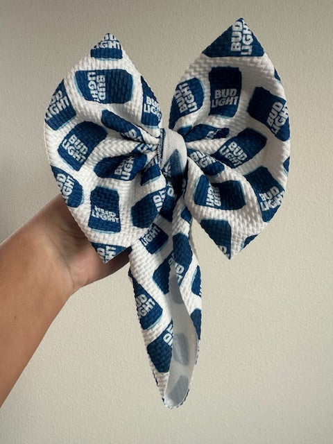 READY TO SHIP - BABY REGULAR BOW WRAP - BEER BUD