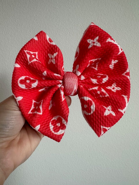 BIG CLIP BOW - RED BOUJEE
